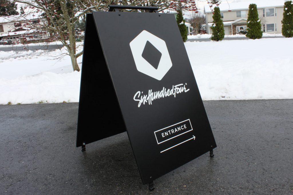 Six Hundred Four Wood Sandwich Board