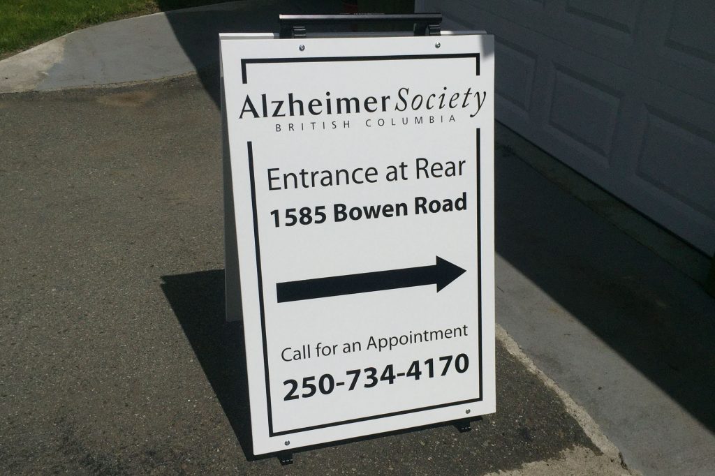 Alzheimer Society Wood Sandwich Board