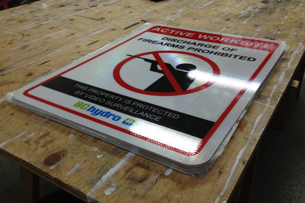 BC Hydro Reflective Remote Site Signs