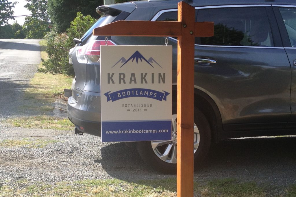Krakin Bootcamp Wood Sign