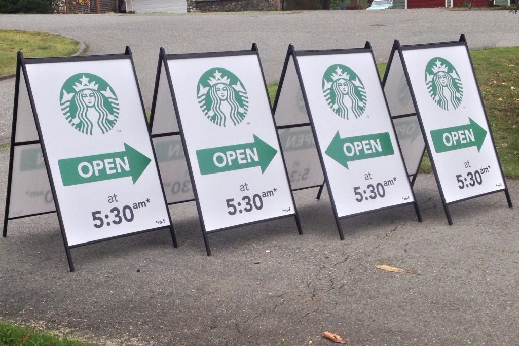 Starbucks Metal A-Frame 2