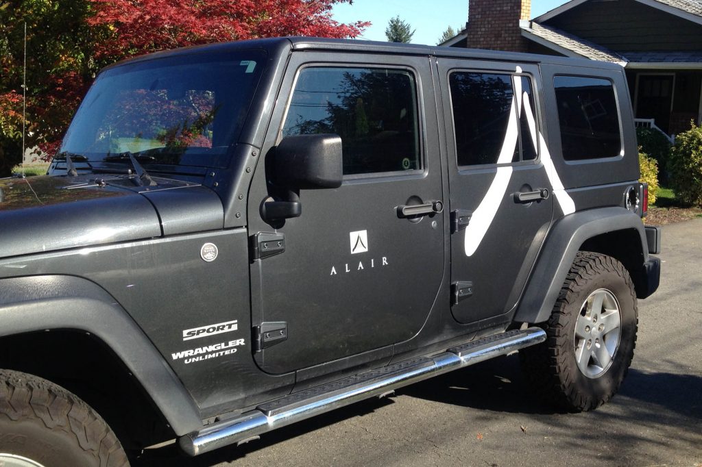 Alair Homes Jeep Vehicle Decals