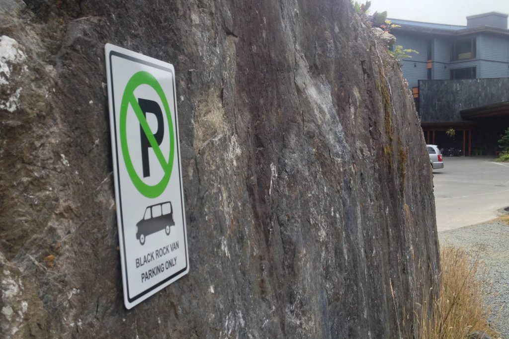 Black Rock Resort Solid Aluminium Sign