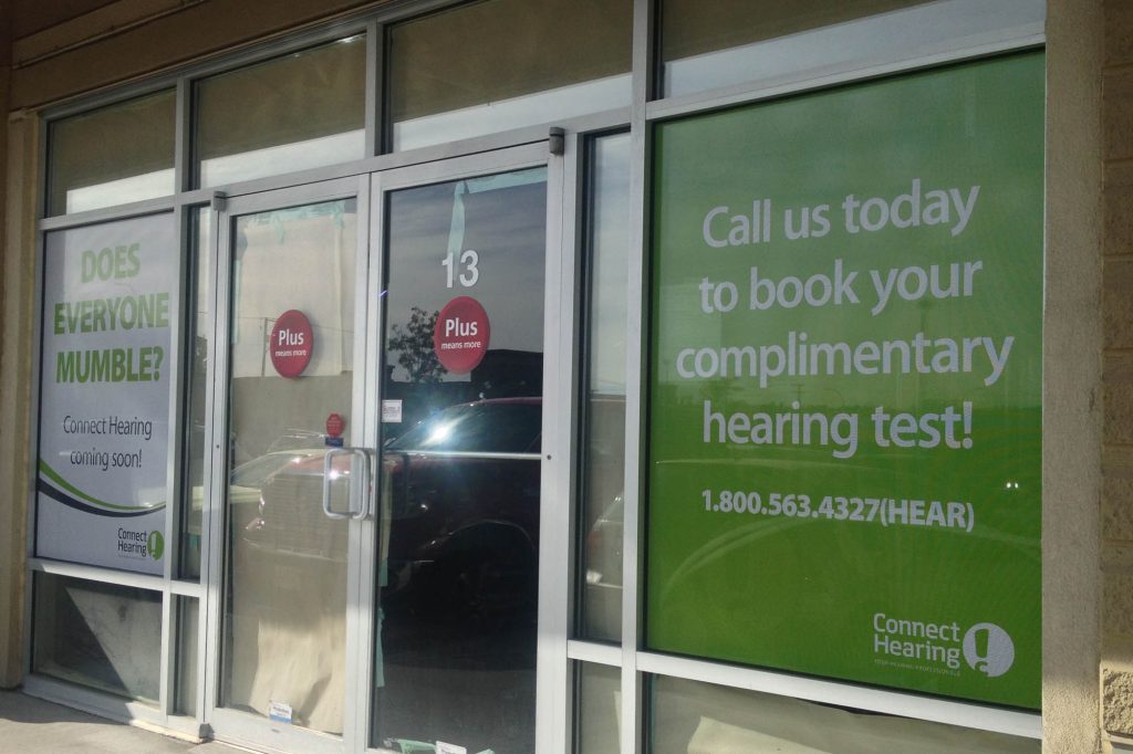 Connect Hearing Courtenay Perforated Window Film