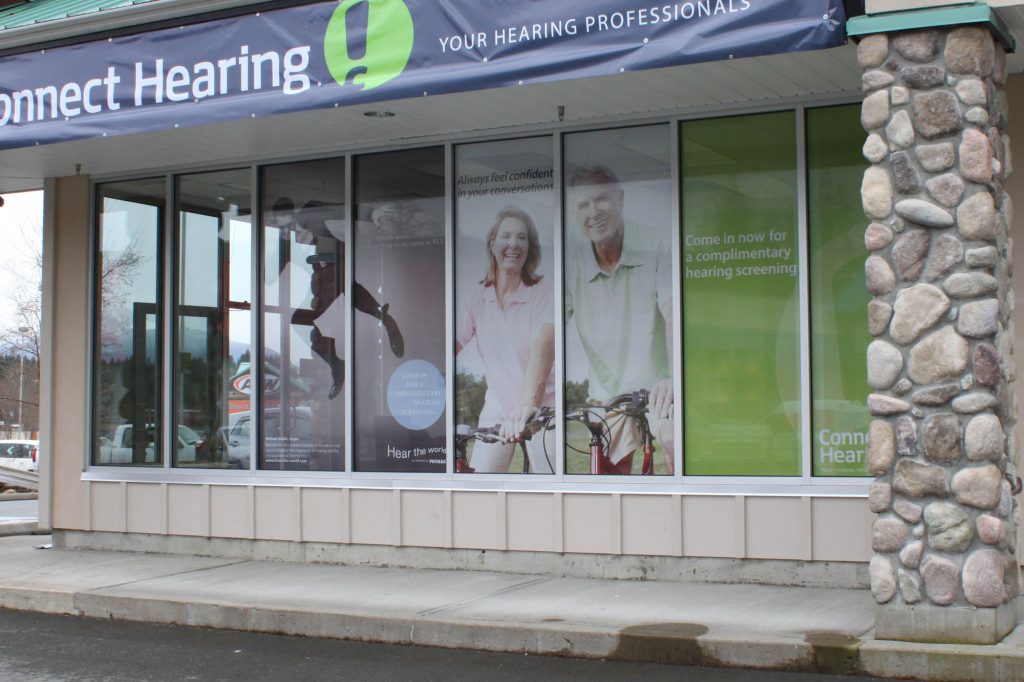 Connect Hearing Port Alberni Perforated Window Film