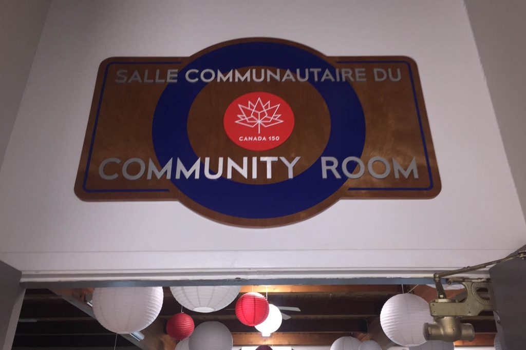 Curling Club Brushed Chrome PVC Dimensional Sign