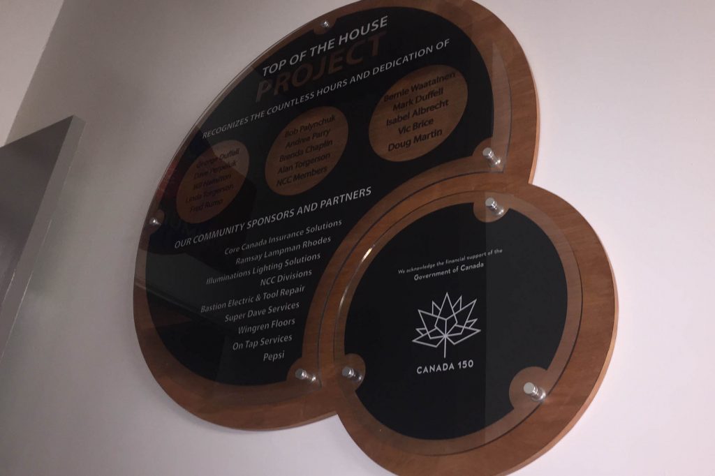 Curling Club Dimensional Plexi and Wood Sign