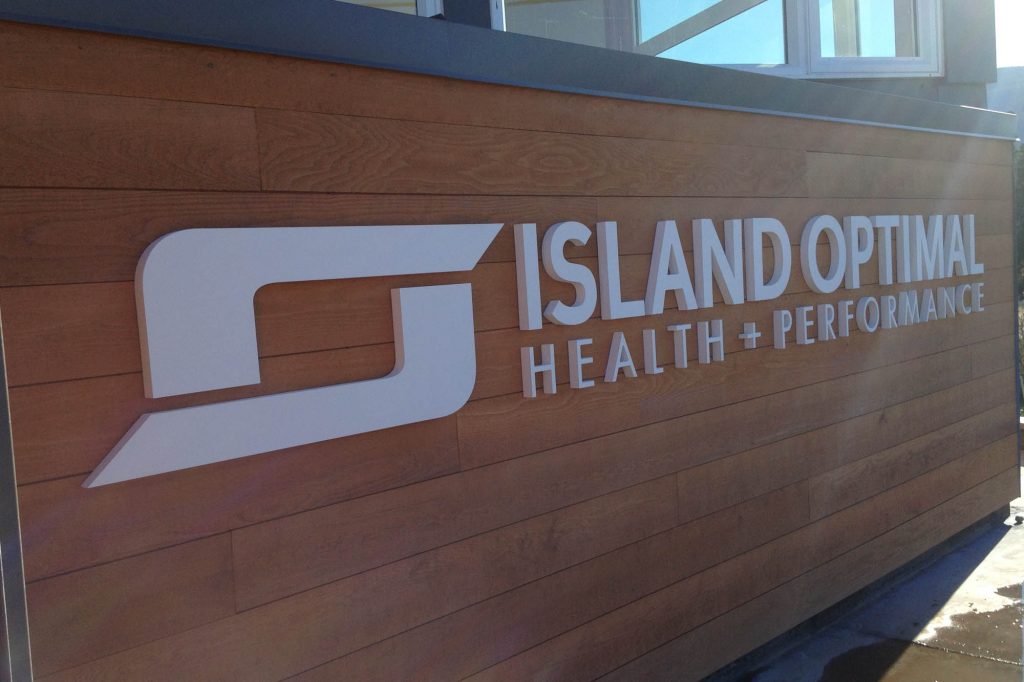 Island Optimal Dimensional Foam Sign 2