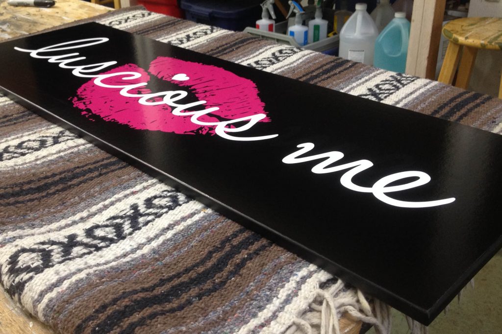 Luscious Me Wood Hanging Sign