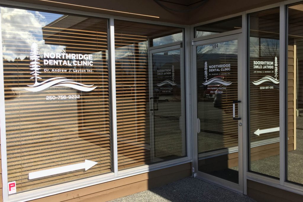 Northridge Dental Clinic Window Decals
