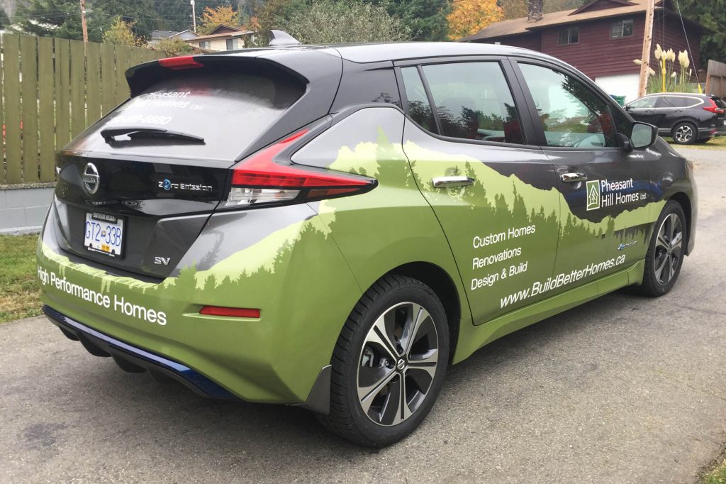 Pheasant Hill Homes Nissan Leaf Vehicle Wrap 1