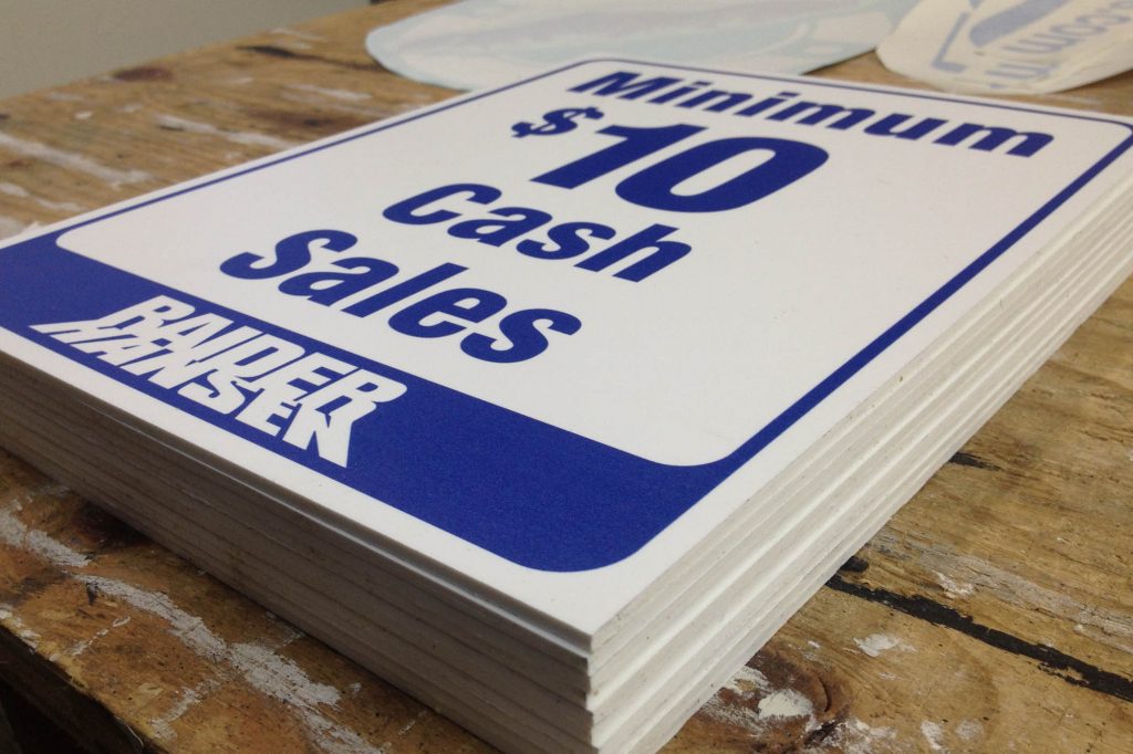 Raider Hansen PVC Signs