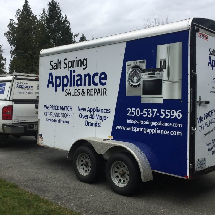 Salt Spring Appliance Partial Vehicle Wrap 4