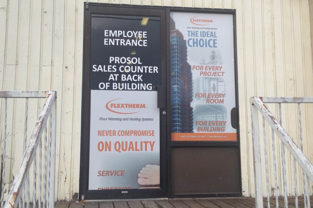 Tile Supply Store 2 Perforated Window Film