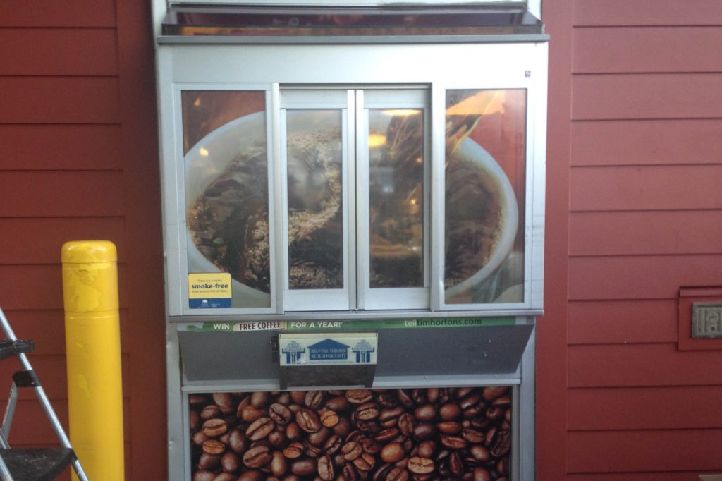 Tim Hortons Nanaimo Perforated Window Film 1