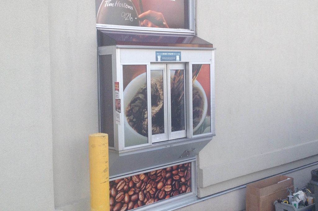 Tim Hortons Nanaimo Perforated Window Film 2