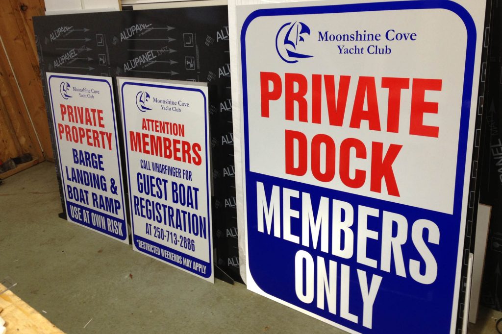 Yacht Club Solid Aluminium Sign