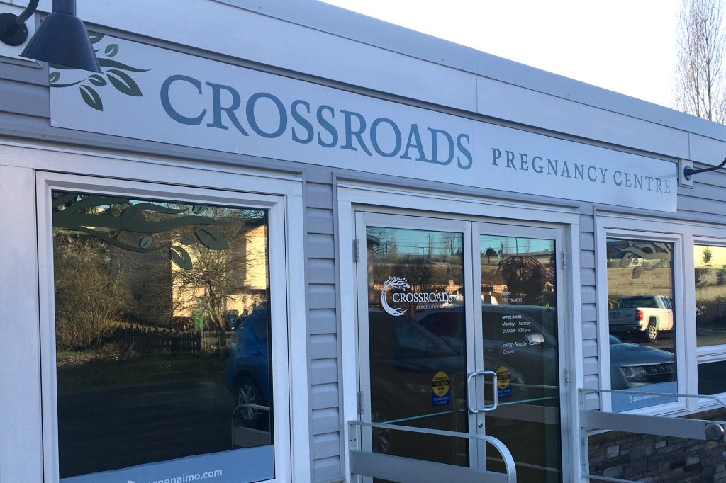 Aluminum two panel printed vinyl sign