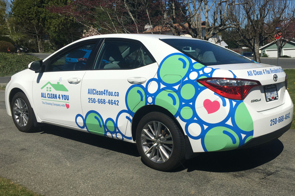 All Clean Vehicle Wrap White