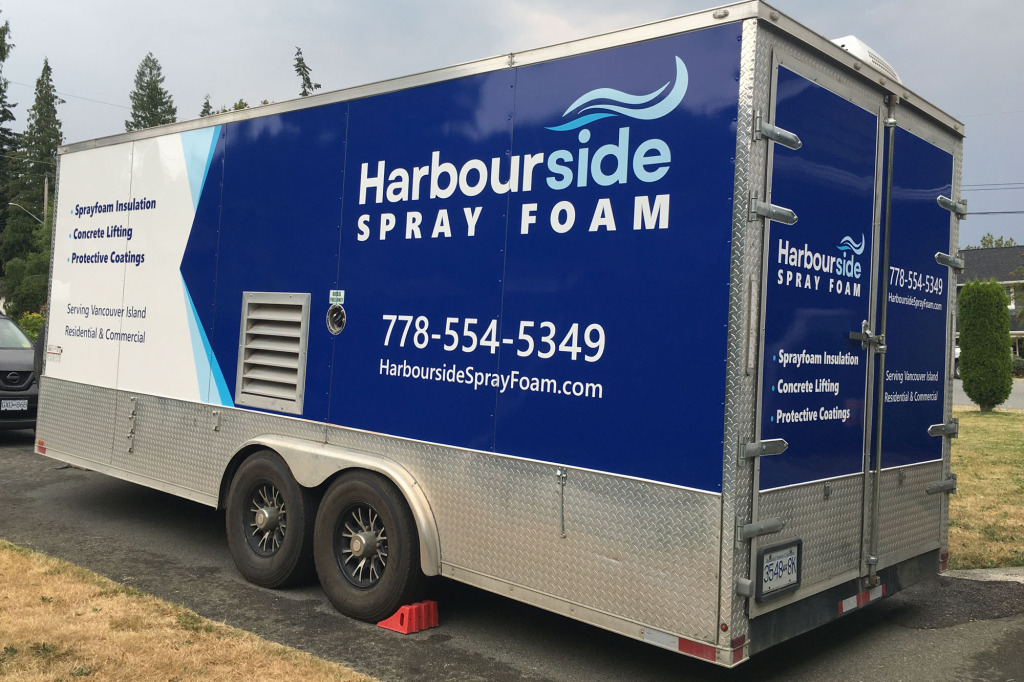 Harbourside Pray Foam Trailer Wrap
