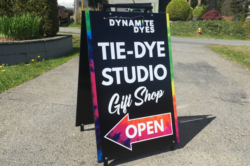 Dynamite Dyes Wood Sandwich Board