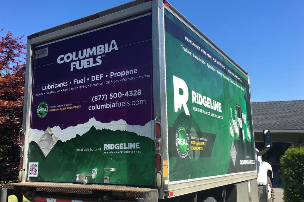 Columbia Fuels truck box wrap
